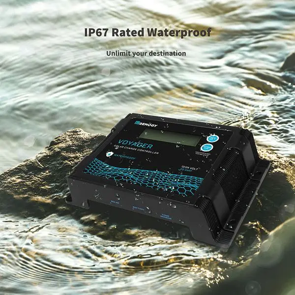 Renogy New Edition Voyager 20A PWM Waterproof Solar Charge Regulationler, RCC20VOYP