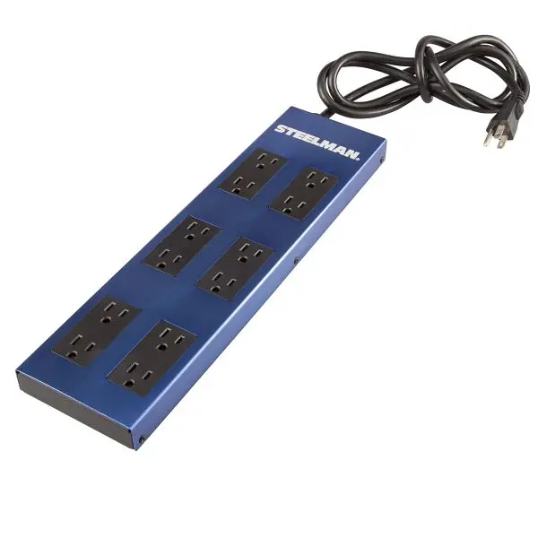 STEELMAN 15 Amp 12 Outlet Power Strip Circuit Breaker, 99667
