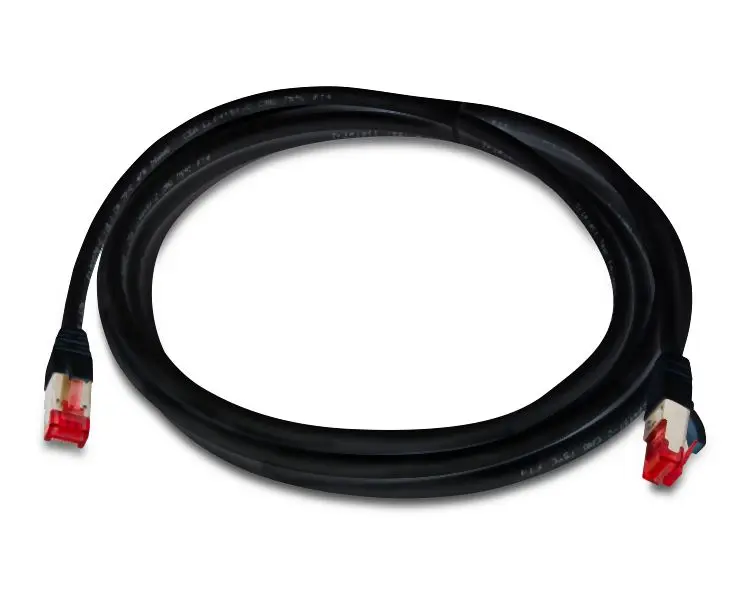Triplett CAT 6A 10GBPS Professional Grade, SSTP 26AWG Patch Cable 10' Carbon Black, CAT6A-10BK