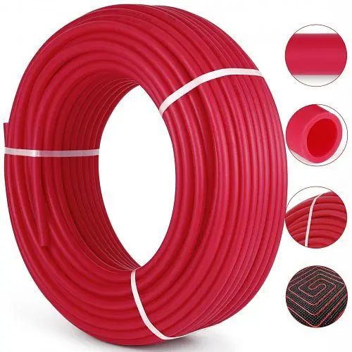 VEVOR 3/4" x 500ft PEX Tubing Oxygen Barrier O2 EVOH Scarlet Floor Radiant Heat, PEXG500FT3-4SCHS1V0