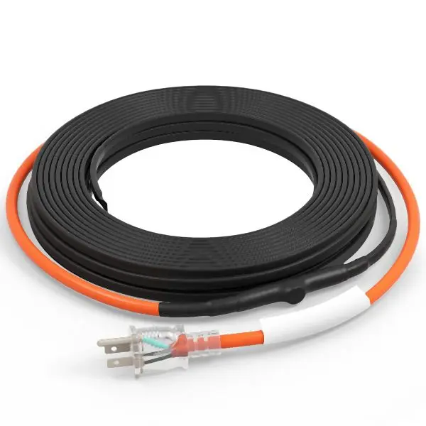 VEVOR Chemical-Resistant Self-Regulating Pipe Heating Cable 40FT 5W/FT Heat Thread Formere Thermostat, ZDWDGWQGDJRDO46T6V1