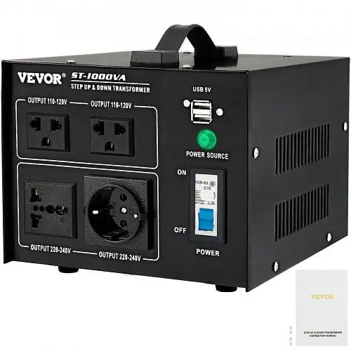 VEVOR Corrosion-Resistant Step Up Down Changeer Voltage Converter 800W 220V-110V 110V-220V US-UK, SJBYQSJMTMC1KPS2AV5