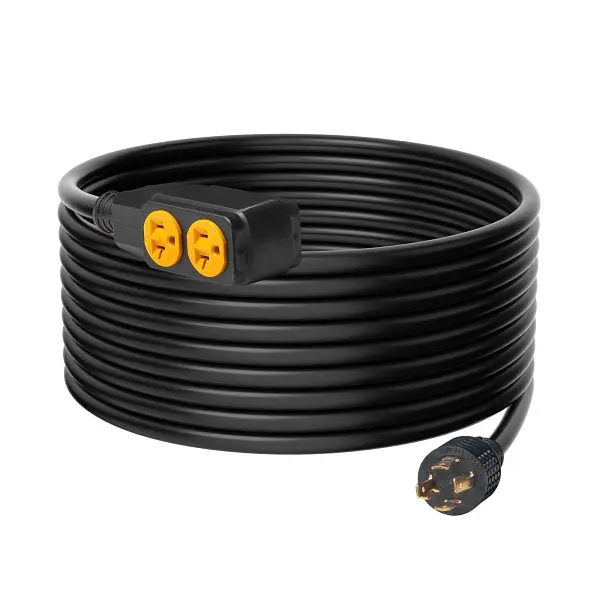 VEVOR CSA-Approved 30-Amp Generator Extension Cord, 20 Amps, FDJYZX25FT30A39FHV1