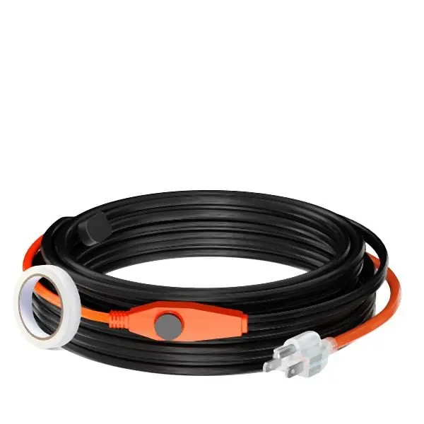 VEVOR Custom Pipe Heating Cable 30FT 7W/FT Heat Tape Pipes Constructed- Thermostat, HGLGWQGDJRDLXWPT7V1