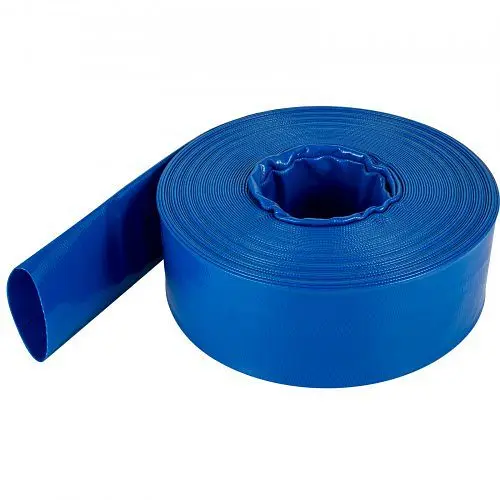 VEVOR Discharge Hose Lay Flat Hose 3" x 53' PVC Backwash Drain Hose Cobalt, YCFCXR3X50PVCONA0V0