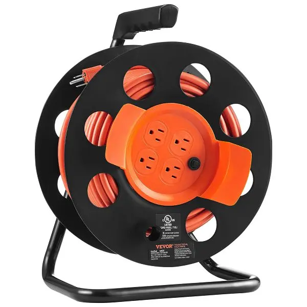 VEVOR Extension Cord 14AWG Reel, 100FT, SDKJXQ100FT1OY0IGV1