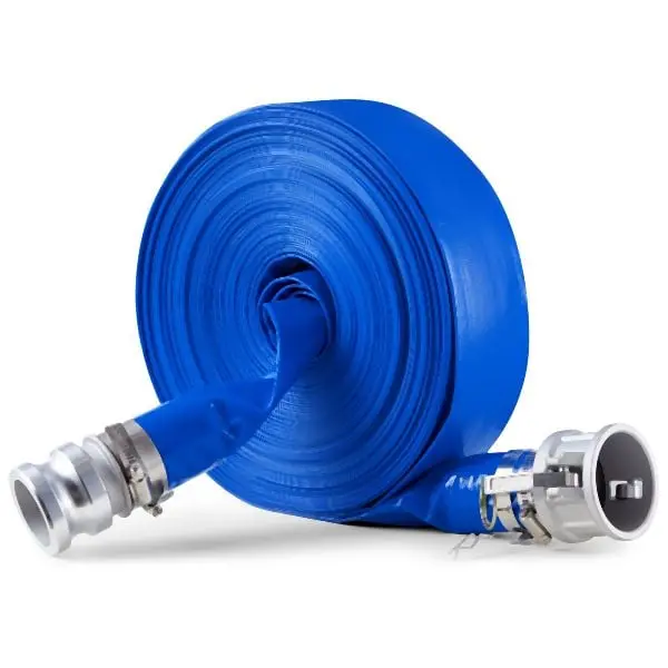 VEVOR Heat-Resistant Backwash Hose 2 x 100 ft Blue High Standard Hose Complete Fittings, BGTJPSRG20INLZLXQV0