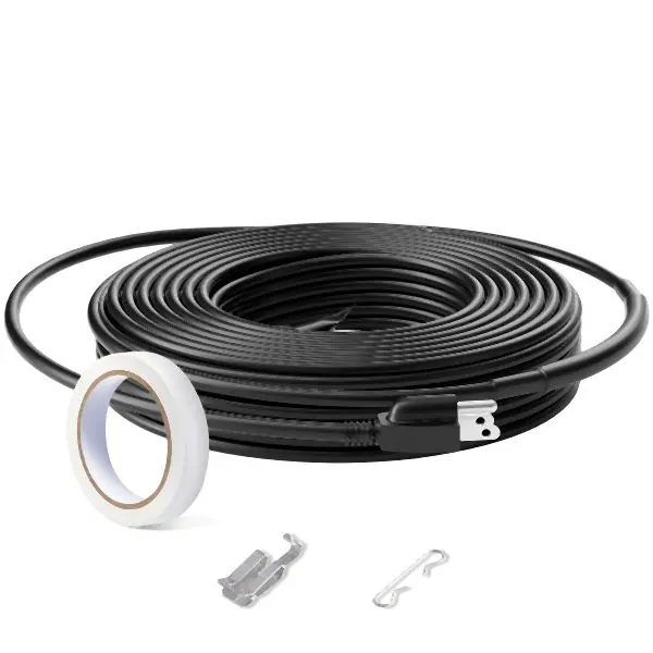VEVOR Heavy Self-Regulating Pipe Heating Cable 24FT 5W/FT Heat Hand Tape Pipes Roof, ZDWWGWQGDJRD18VAOV1