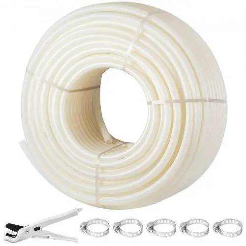 VEVOR PEX Tubing PEX-B Pipe 1"-500' Coil Certified Non-Barrier Htg/Plbg/Travel-friendly Water, Ivory, GHLYCBGYYP...