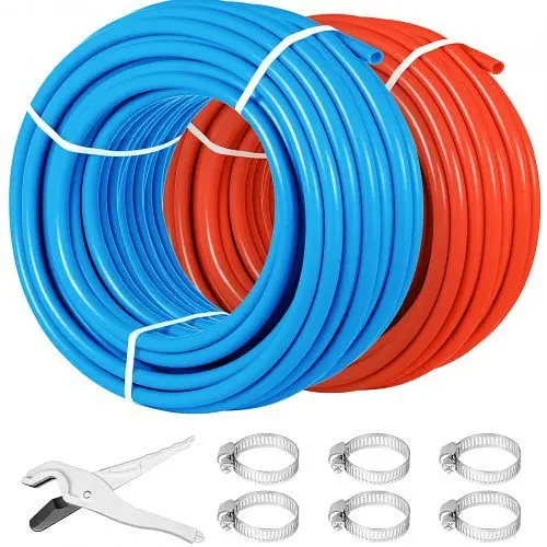 VEVOR Professional-Grade 2 Rolls 1/2" x 300ft PEX Tubing Potable Water Combo O2 Barrier, 2X300FTPEXZYG0001V0