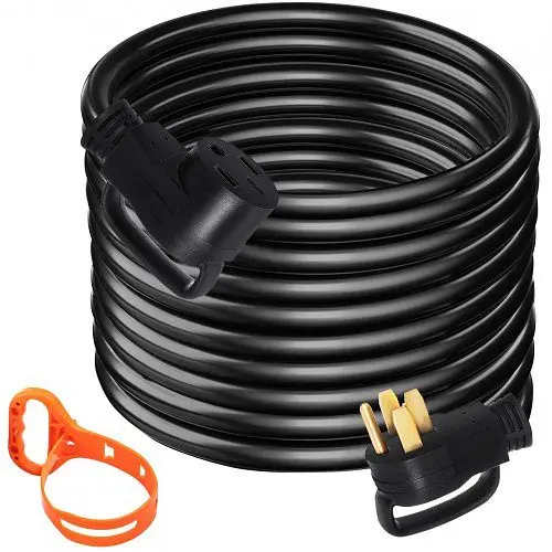 VEVOR Scratch-Resistant Heavy Duty 25 ft 50 Amp RV Extension Cord Power Provide Cable Molded Connector & Handles 125 /...