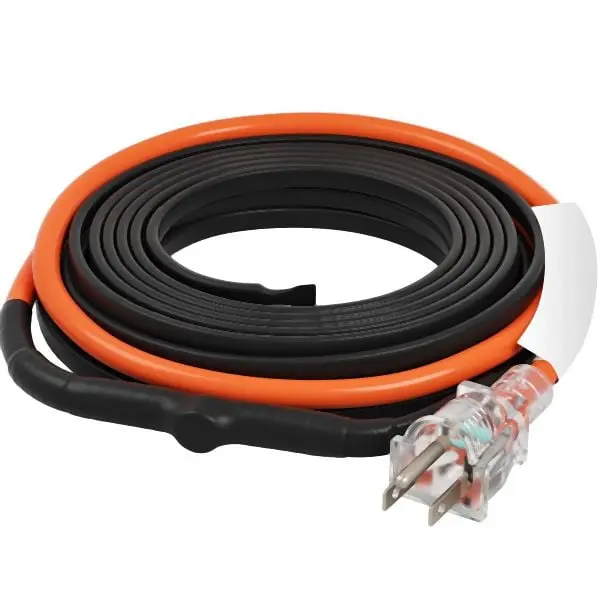 VEVOR Self-Regulating Pipe Heating Cable 12FT 5W/FT Heat Bottoming Tape Thermostat, ZDWDGWQGDJRDM44YTV1