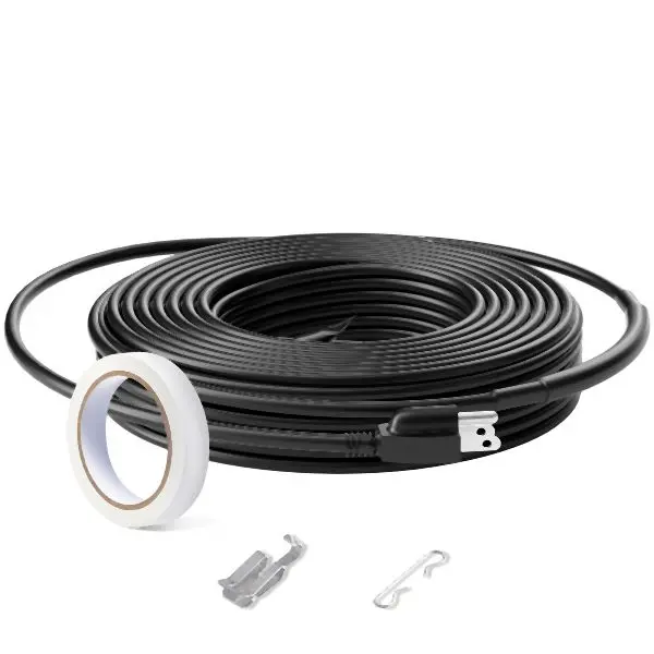 VEVOR Self-Regulating Pipe Heating Cable 30FT 5W/FT Heat UNFing Tape Pipes Roof, ZDWWGWQGDJRD8Q68HV1