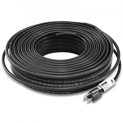 VEVOR Self-Regulating Pipe Heating Cable Roof De-icing Heat Cable 5 W/ft 140 Feet, ZDWGDJRDLMC14K78MV1