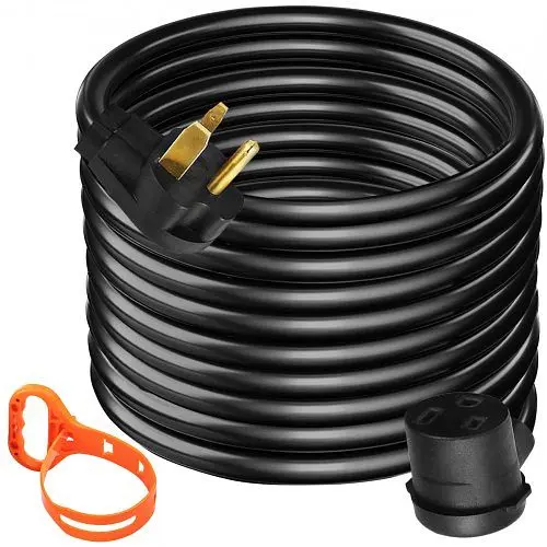 VEVOR Strong Welding Extension Cord Extension Cord 25 ft 10/3 Cord 30Amp 250V NEMA 6-50P/6-50R, HJLJQ10-3-25FTYCXV1