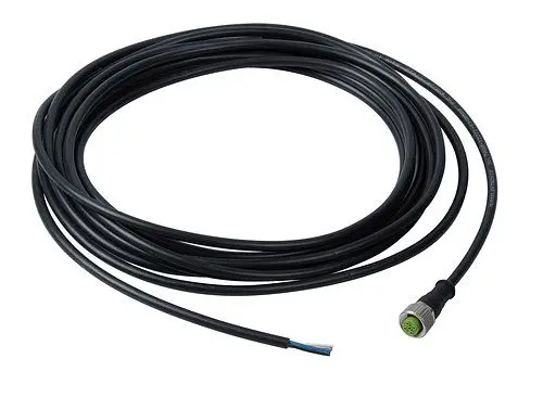 Werma Hardened 5m cable M12 socket, Ebony, 960.693.05