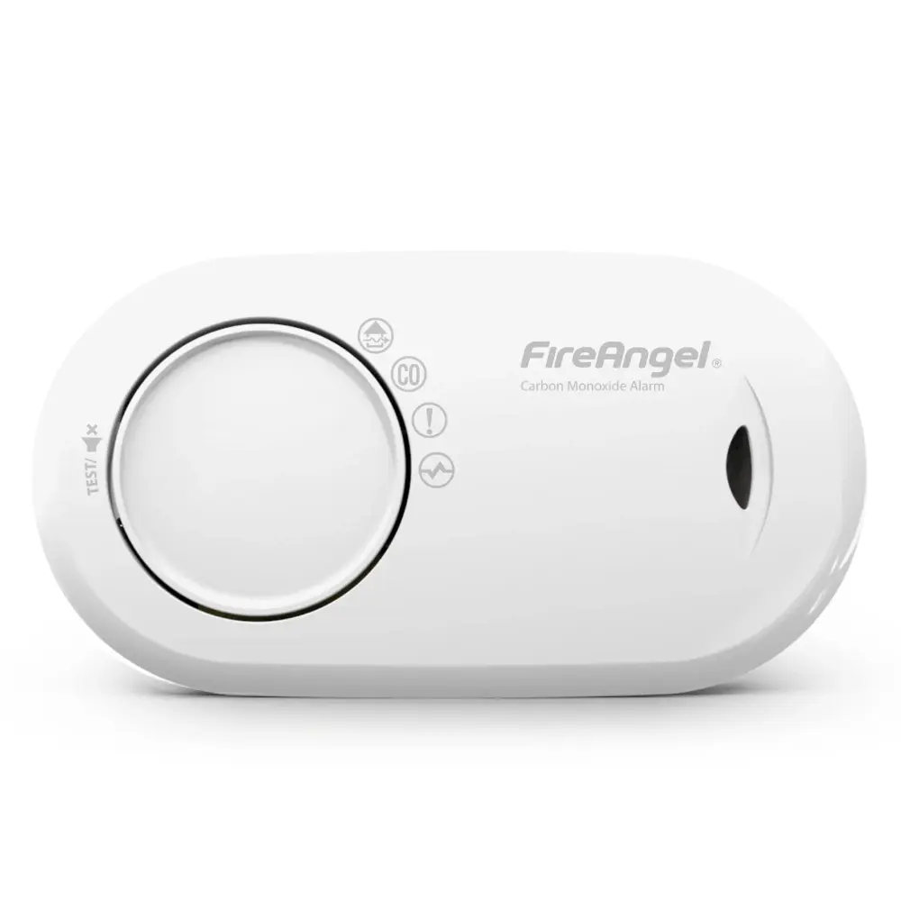 Fire Rated FireAngel FA3820 10 Year Sealed Battery Alarm High-tech Monoxide, Clear