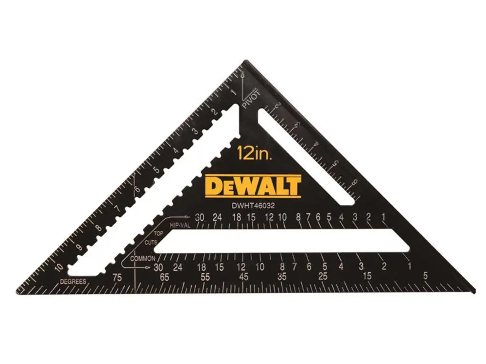 Precision Machined Dewalt Hand Tools Rafter Layout Square 12In