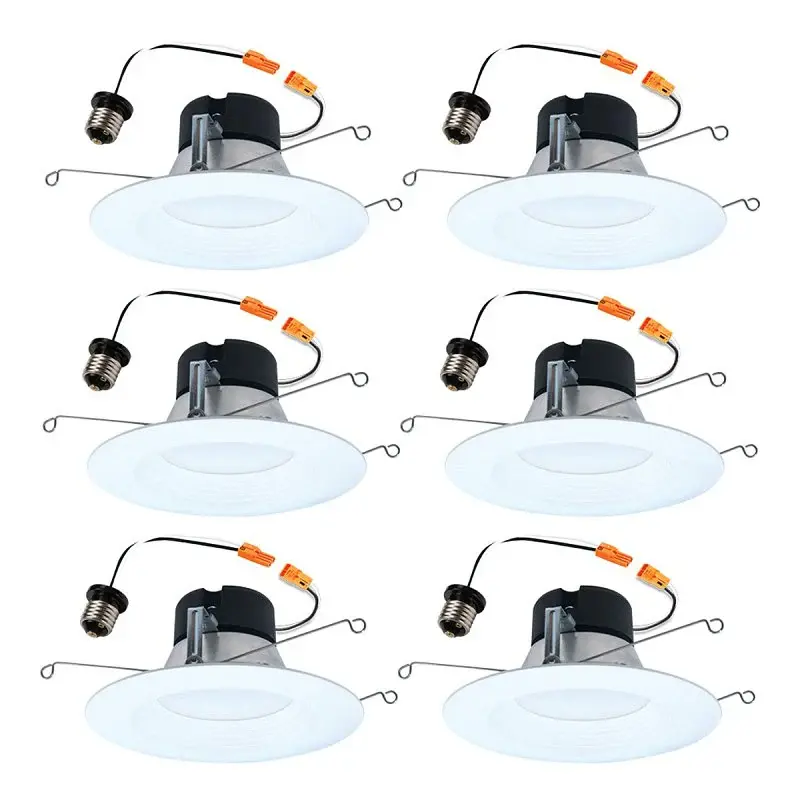 Halo LT56 Series LT56079FS1EWHR6PK Downlight, 8.75 W, 120 V, LED Lamp, Acrylic, Matte