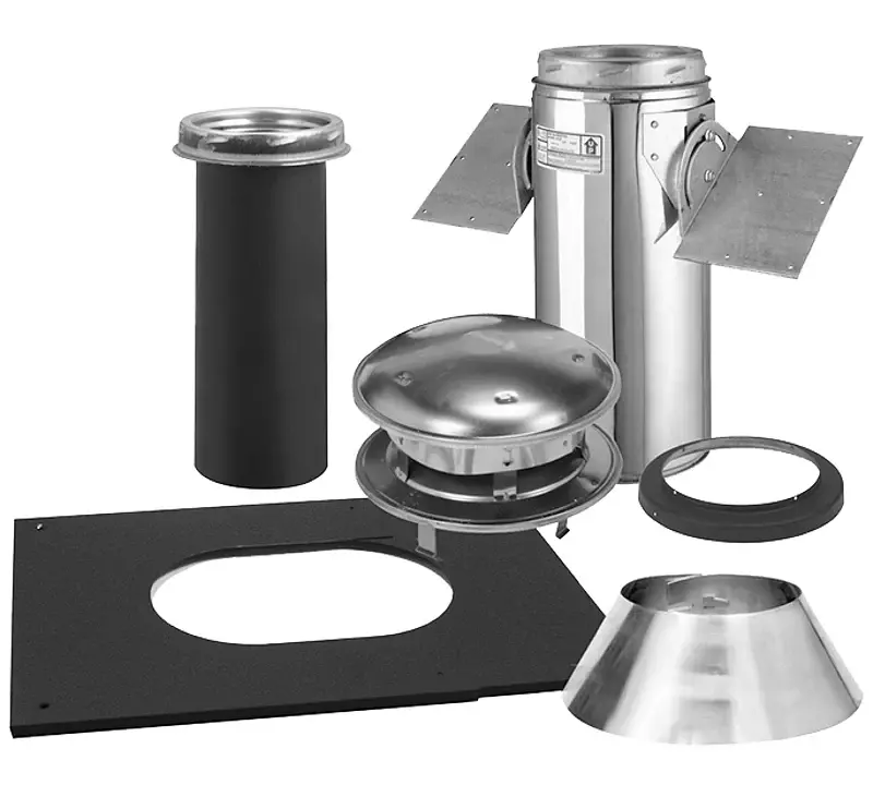Selkirk 208621 Ceiling Support Kit, Pitched, Stainless Metal