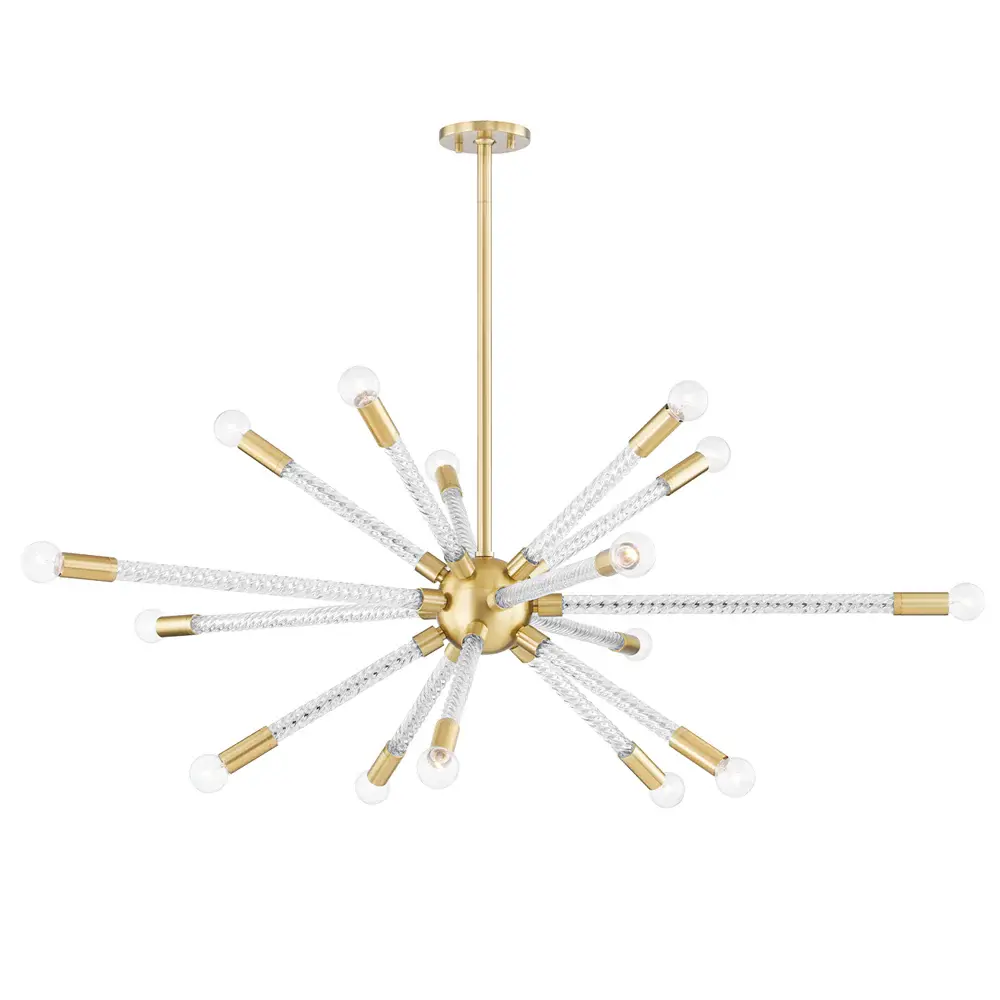 Pippin 15 Light Chandelier - Aged Warm alloy
