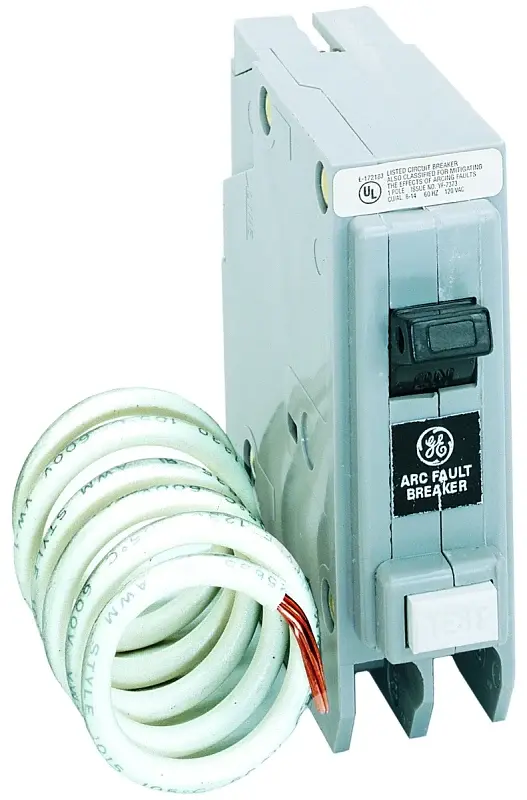 GE THQL1115AFP2 Circuit Breaker, AFCI, 15 , 2-Pole, 120/240 V, Plug
