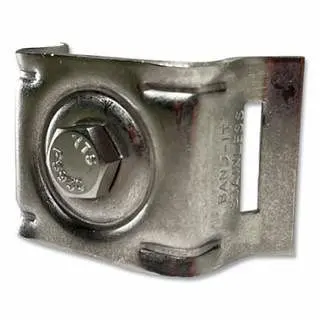 BAND-IT Brack-It™ Single-Bolt Flared Leg Mounting Bracket, 5/16 -18 x 3/4 W, Stainless Steel, Incorporates Washers and S...