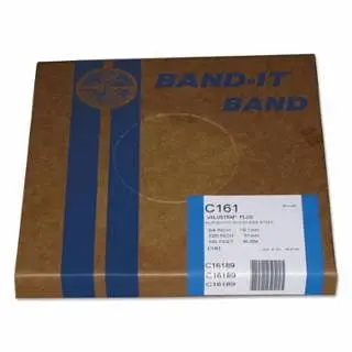 BAND-IT CSA-Approved Valustrap Plus Strappings, 3/4 x 100 ft, 0.02 Thick, Stainless Steel, C16189