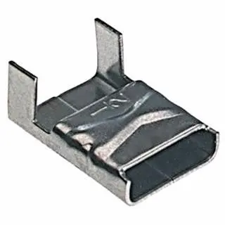 BAND-IT Ear-Lokt Buckles, 1/4 , Oil Stainless Spring Steel 201, 100 per box, C25299