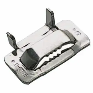 BAND-IT Ear-Lokt Buckles, 1/2 , Stainless High-Carbon Steel 201, 100 per box, C25499