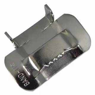 BAND-IT Ear-Lokt Buckles, 3/8 , Stainless Steel, 100 per box, C25399