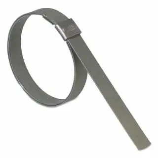 BAND-IT Fluorescent Junior® Smooth ID C-Clamp, 1 dia, 1/2 W, Stainless Steel 201, 100 per box, JS2039
