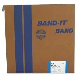 BAND-IT Giant Bands, 1 1/4 x 100 ft, 0.044 Thick, Stainless Steel, G43299