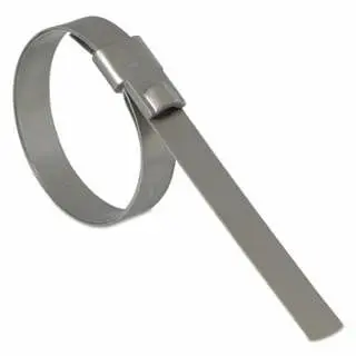 BAND-IT Low-VOC Ultra-Lok Preformed Clamps, 3 Dia, 3/4 Wide, Stainless Steel 201, 50 per box, UL2119