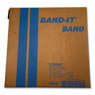 BAND-IT Quality Stainless Steel Band, 1/2 L x 0.030 Thick x 100 ft L, SS 201, C20499
