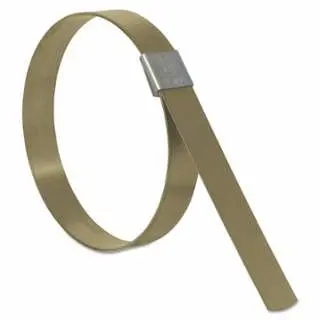 BAND-IT CP Series Center Punch C-Clamp, 2.5 dia, 5/8 Wide, 0.025 Thick, Galvanized Carbon Steel, 50 per Box, CP1099