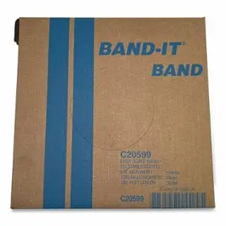 BAND-IT Wood Stainless Metal Steel Band, 5/8 W x 0.030 Thick x 100 ft L, SS 201, C20599