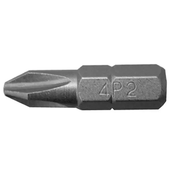 Jones Stephens Phillips Bit, Insert Type, #2 Point, 1/4" Hex, 1" Long, S41306