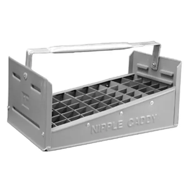 Jones Stephens Plastic Swage Nipple Caddy, 1" Size, 50 Pieces Capacity (14-3/4" x 8-1/8" x 6-1/2"), N7...