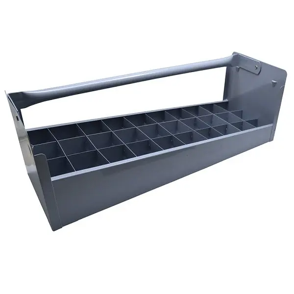 Jones Stephens Steel Nipple Caddy Tray, 1-1/2" Size, 30 Pieces Capacity (19-1/2" x 6-1/2" x 6-1/2"), N...