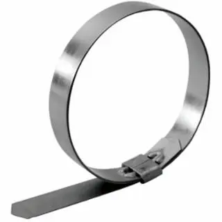 Strapbinder Hosebinder Smooth-Seal Pre-Formed F-Clamp, 2 3/4" Hose Id, Stainless Steel, Quantity: 50 pieces, HBJS-210