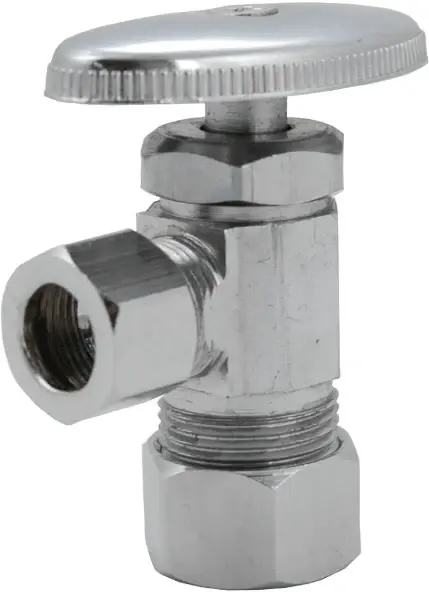 CHROME ANGLE STOP 3/8" OD X 5/8" OD