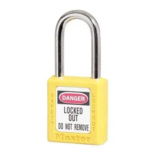 Master Lock 410YLW, No. 410 Goldenrod Zenex Thermoplastic Safety Padlock Pack 24 pcs