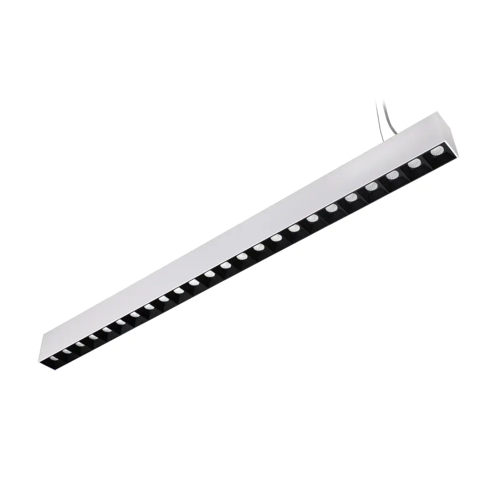 ElegaLux 4' LED Linear Light Fixtures - 40W White Linkable 0-10V Dimming w/ Tight Beam Spotlight Design