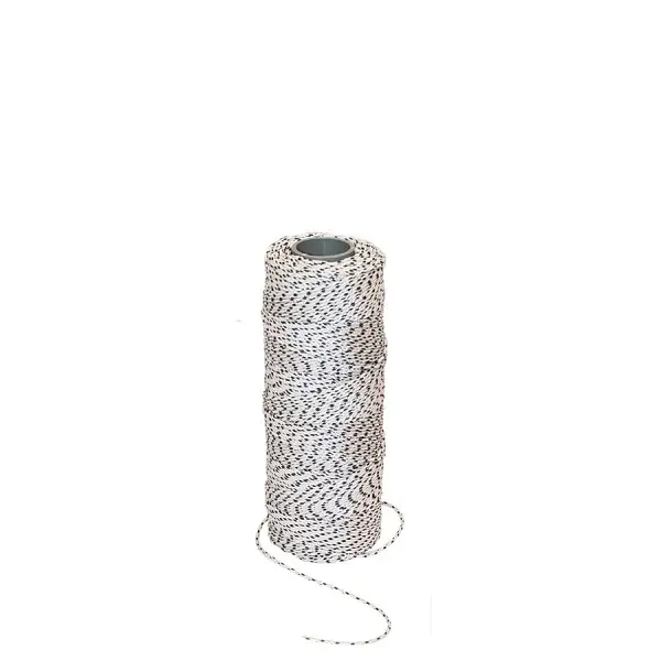 Bon Blue Bayou Bonded Braided Nylon Line 685', White/Jet Black Flecks, 21-278