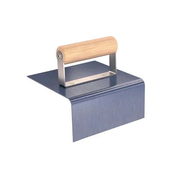 Bon Blue Mild Steel Outside Step Tool, 6" x 6", 3/8" Radius 4" Lip Wood Handle, 82-233