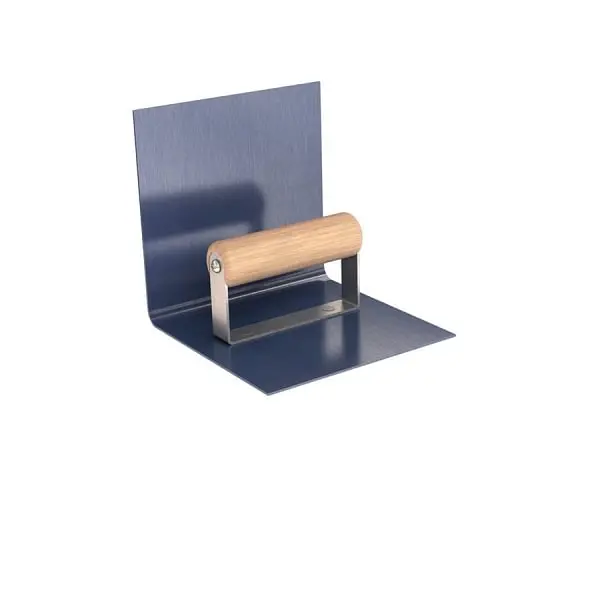 Bon Blue Steel Inside Step Tool, 6" x 6", 3/8" Radius 6" Lip Wood Handle, 82-230