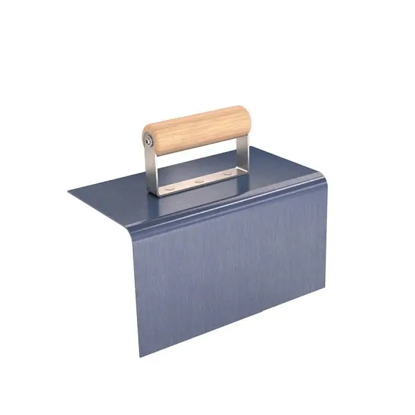 Bon Blue Steel Outside Curb Tool, 9" x 5", 1/2" Radius 5" Lip Wood Handle, 12-526