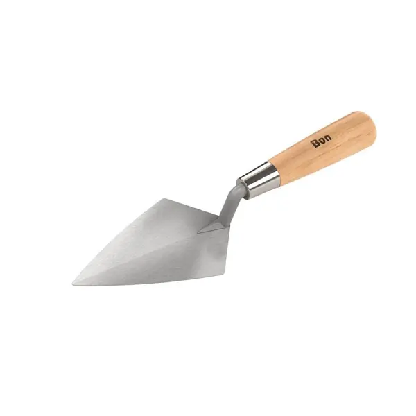 Bon Carbon High-Carbon Steel Pointing Trowel, 4 1/2" Wood Handle, 12-195
