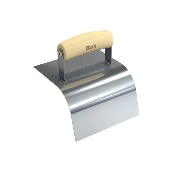 Bon Curb Tool, 6" x 5", 2" Radius Wood Wave Handle, 12-413